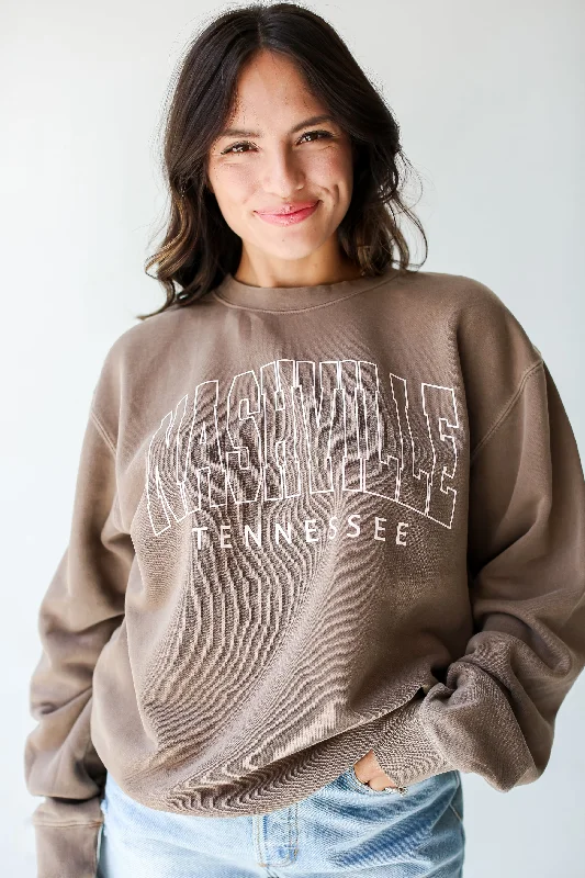 Top Brand Discounts Brown Nashville Tennessee Sweatshirt