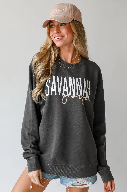 Season Offer Charcoal Savannah Georgia Sweatshirt