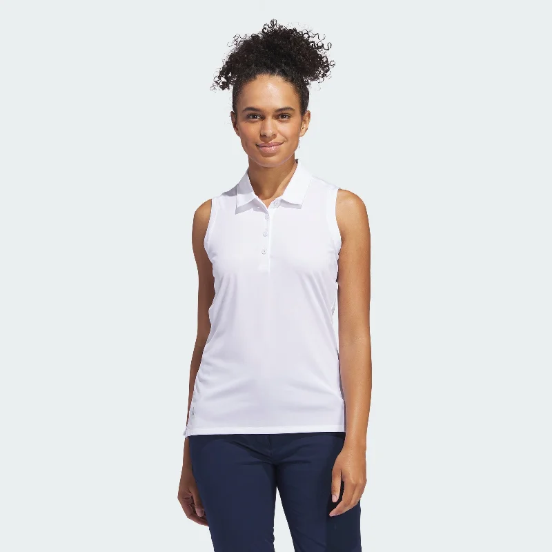 Shop Sale Items Women's adidas Ultimate365 Solid Sleeveless Polo Shirt