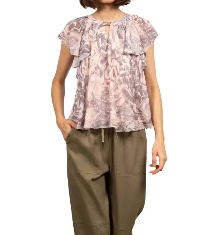 Mid-Week Savings Extended Through The Weekend Izzy Blouse In Snakeskin