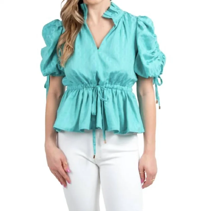 You'll Love Us Because Posey Top In Chain Jacquard