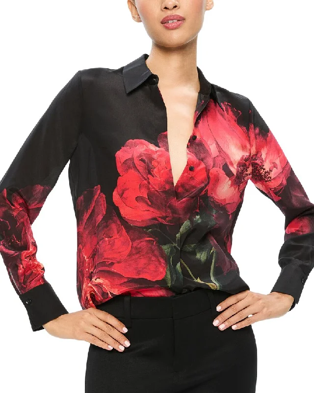 Additional Time-Limited Offers alice + olivia Brady Silk Shirt