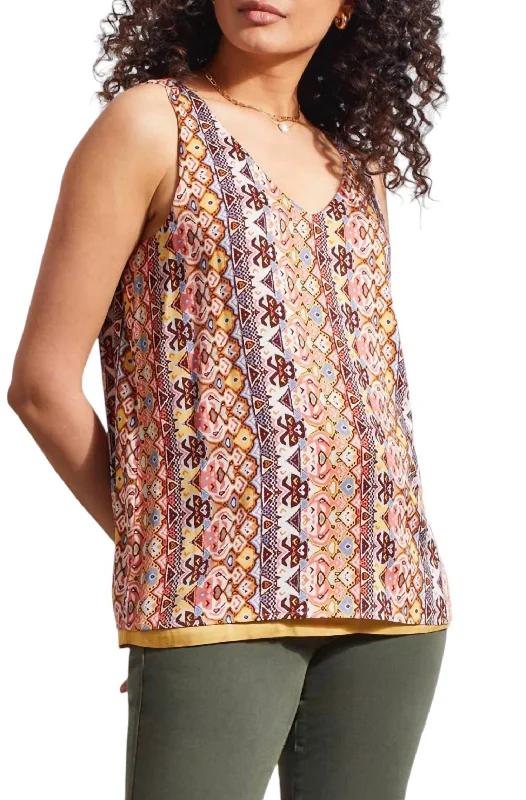 Flirty Fashion Discounts Reversible V-Neck Cami Top In Dijon