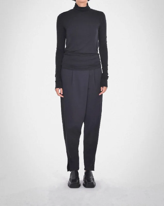 Latest Trends Andia Roll Neck Top In Black