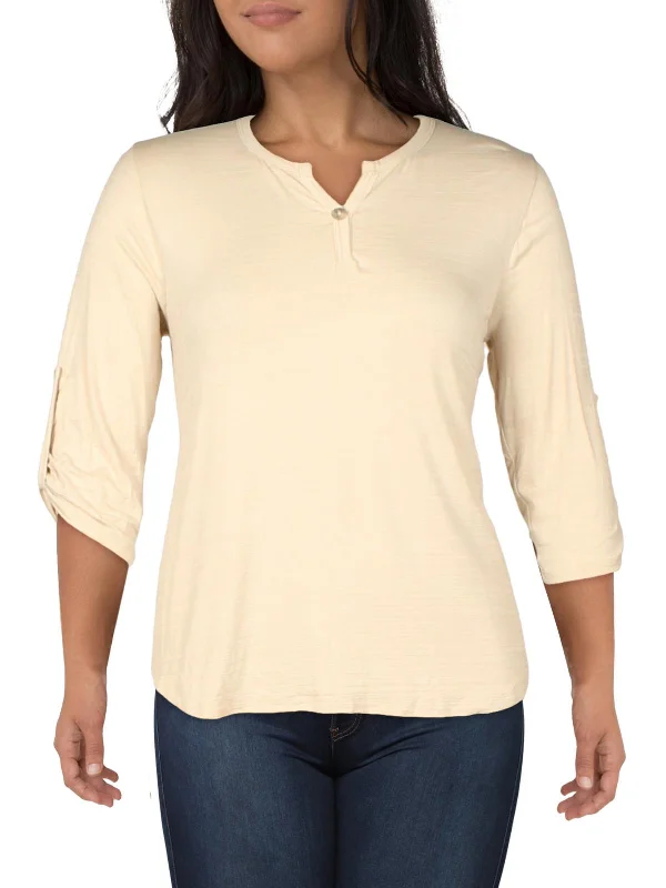 This Weekend Only – Huge Savings Plus Womens Slub Knit Blouse
