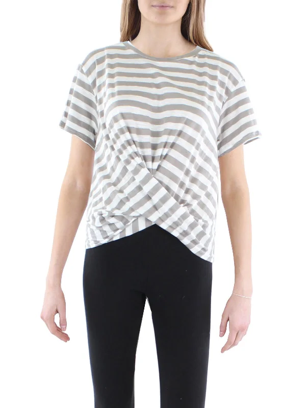 Fashion Sale Womens Striped Tie Back T-Shirt