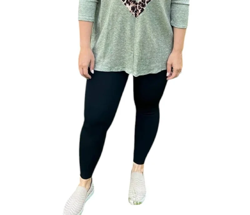 Contemporary Fashion Sale Leopard Long Sleeve Top In Sage Green