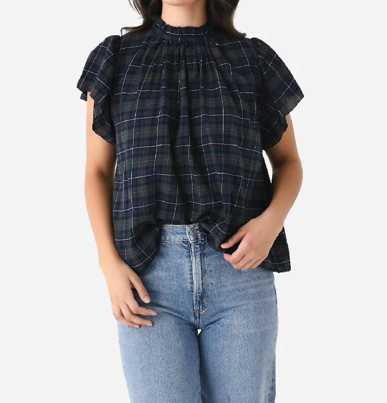 Avant-Garde Style Promotions Women's Carla Blouse In Coach Man Plaid