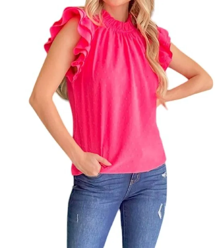 Last Chance For Amazing Deals Happy With You Blouse In Fuchsia