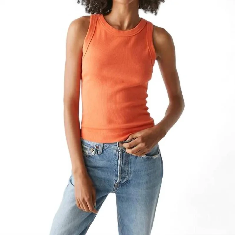 Effortless Style, Effortless Savings Gina Crop Tank Top In Tangerine