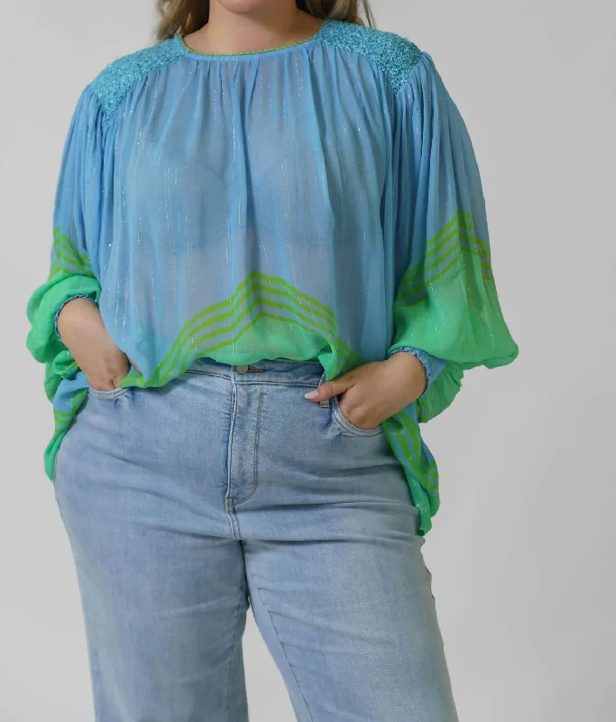 Seize Bargains Ilyena Top In Diva Blue