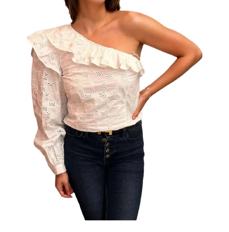 This Weekend Only – Best Prices Guaranteed Saddy One Shoulder Top In White