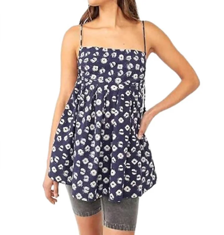Trendy Pulse Molly Tunic Top In Indigo Combo