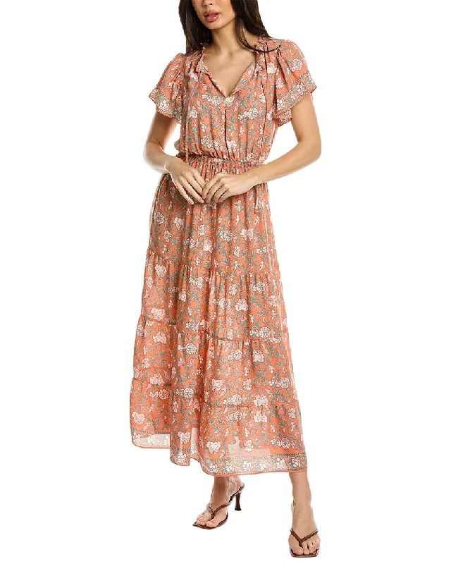 Mid Season Sale Max Studio Flutter Sleeve Midi Dress