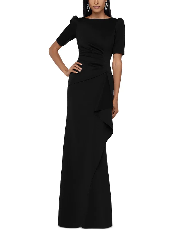 Chic Style Womens Layered Stretch Maxi Evening Dress