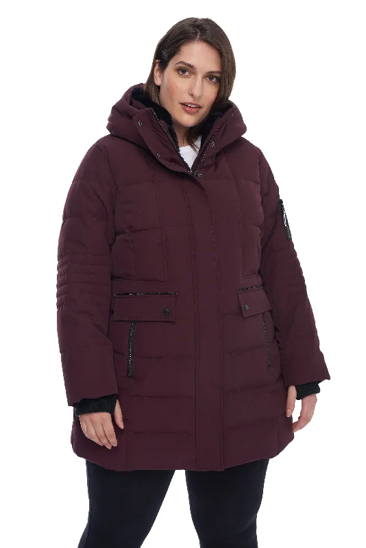 Don't Miss Out KOOTNEY PLUS | WOMEN'S VEGAN DOWN (RECYCLED) MID-LENGTH PARKA (PLUS SIZE)